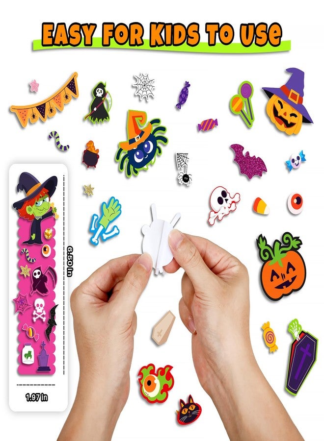 AuroTops 24 Pack Halloween Crafts for Kids,Halloween Bookmarks for Kids Party Favors DIY Bookmarks Kits Trick or Treat Gifts Goodie Bags Gifts Treat Bags Fillers Bulk Classroom Prizes Party Decoration - Image 4